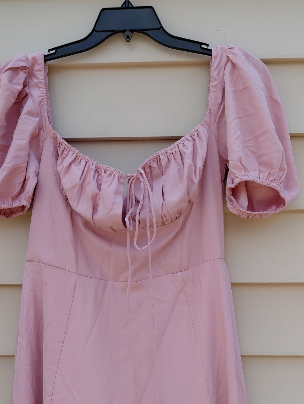 KUTUMAI Women's Blush Off Shoulder A Line Flowy Swing Split Dress Size Medium